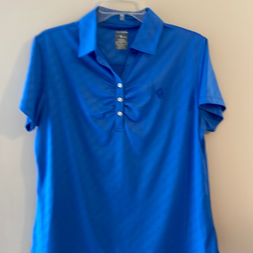 Ladies golf shirt.  Pretty and blue. EUC